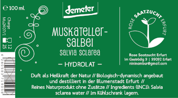 Hydrolat- MuskatellerSalbei